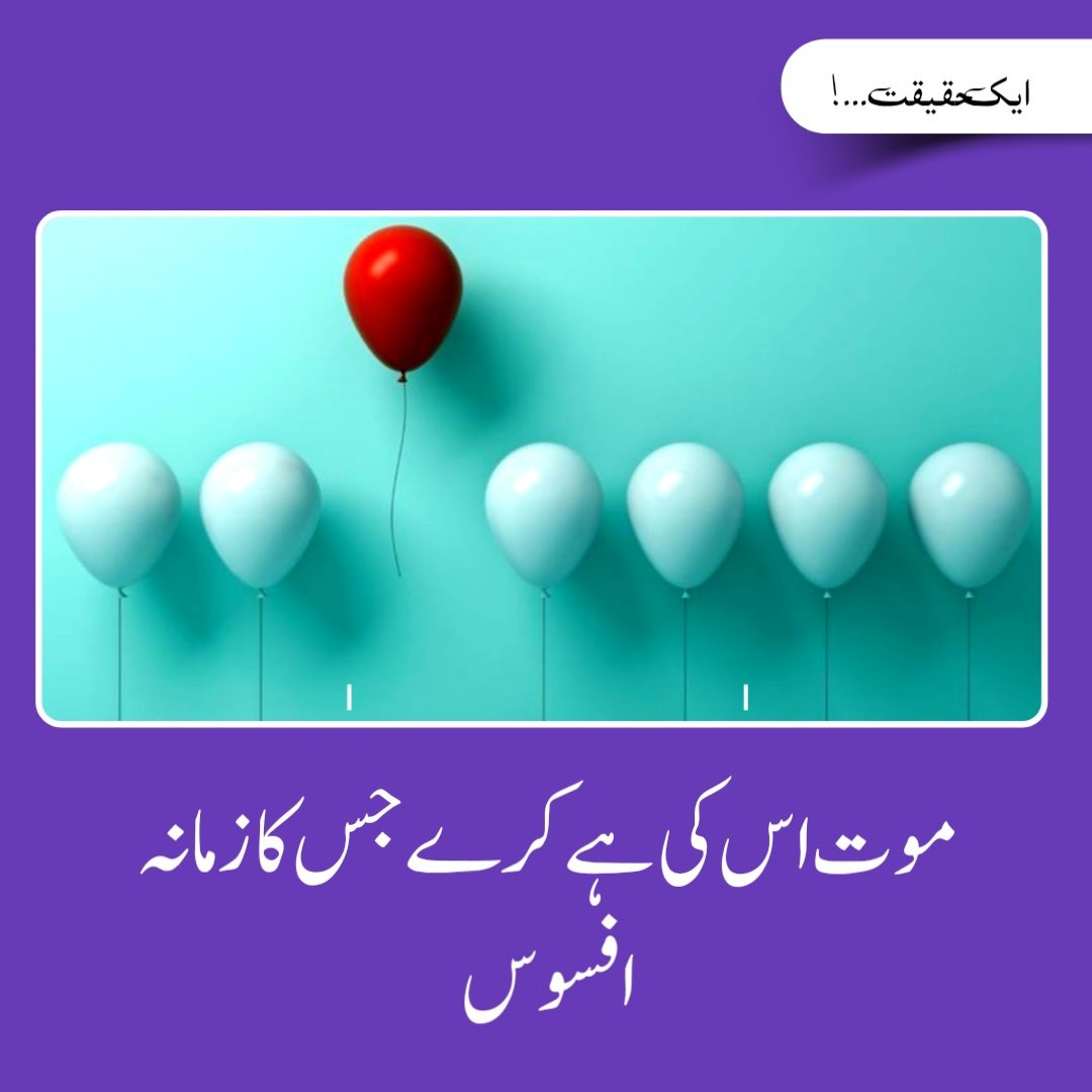 موت اس کی ہے کرے جس کا زمانہ افسوس